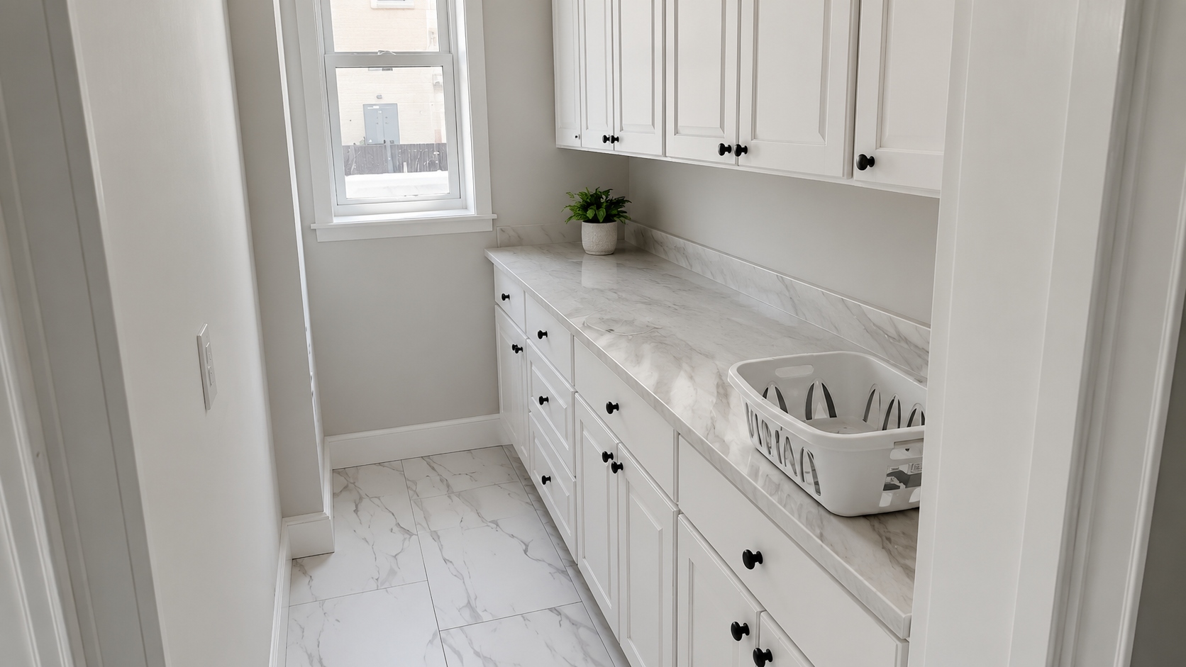 Clean laundry area